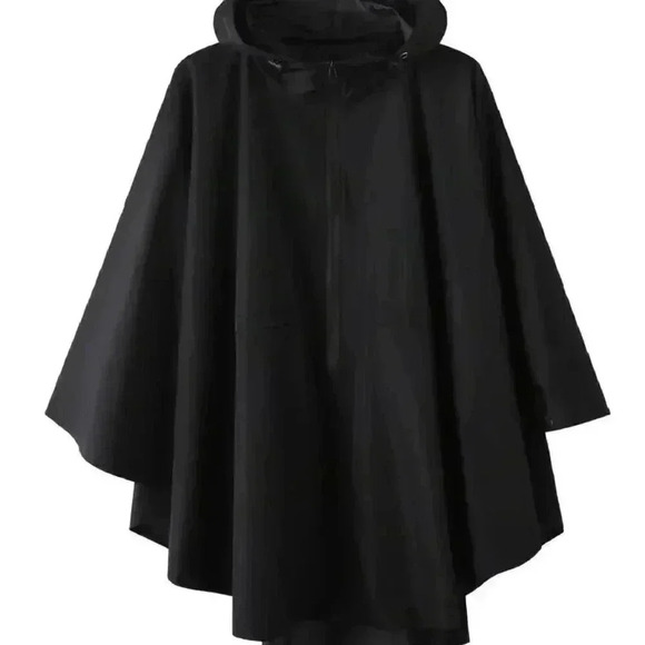 RAIN HOODED ZIP FRONT BATWING JACKET - Picture 3 of 5